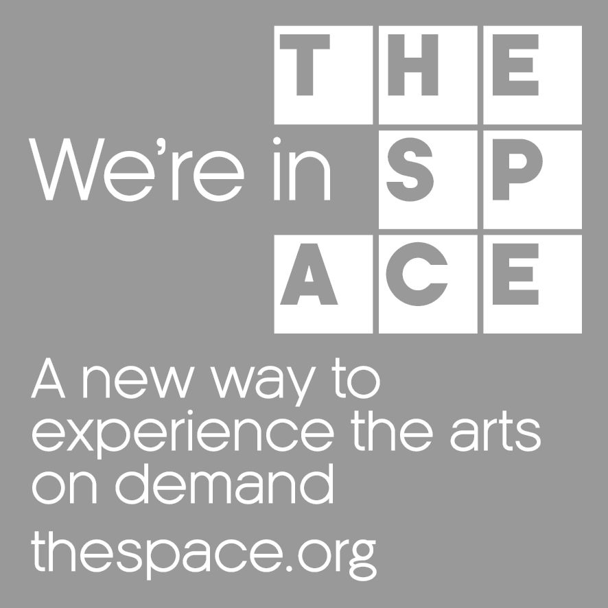 The Space logo - text reads - we're in the space - a new way to experience the arts on deman thespace.org